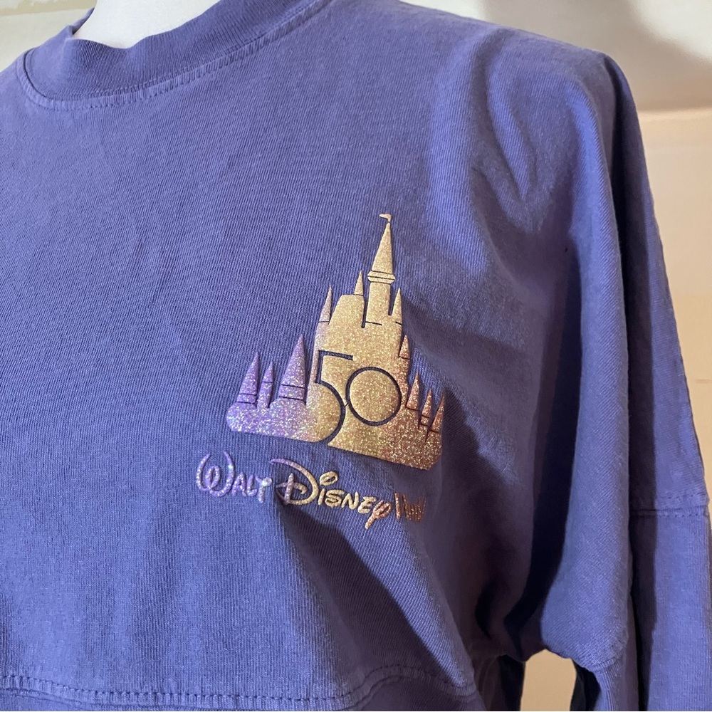 Walt Disney World 50th Anniversary Castle Spirit Purple Jersey Shirt size XS - Picture 10 of 10